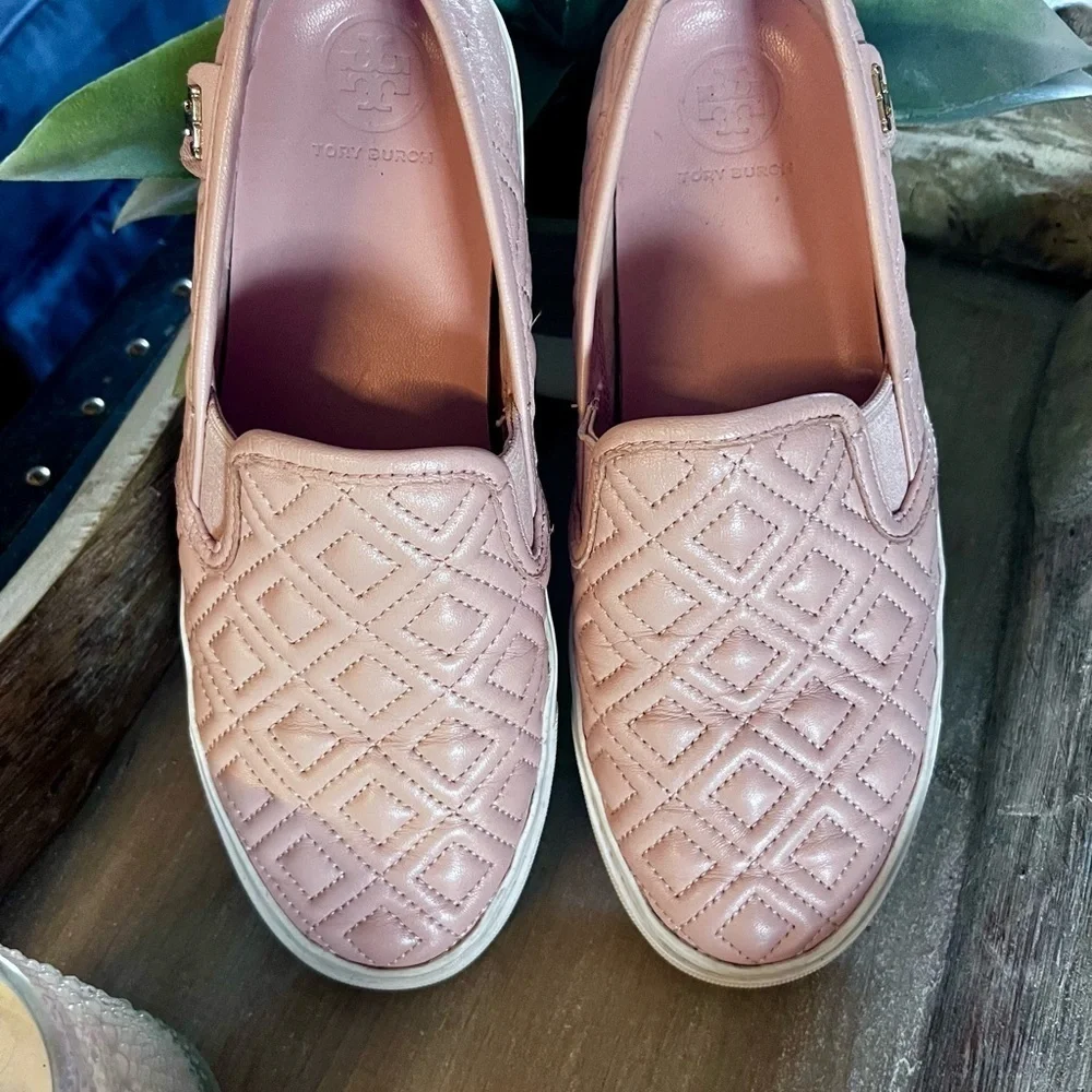 Tory Burch Pink Quilted Sneakers